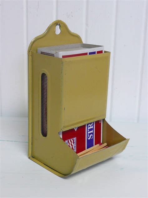 hot metal match box|vintage match holders.